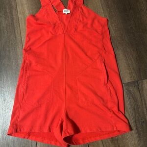 BKE Vibrant Red Jumpsuit